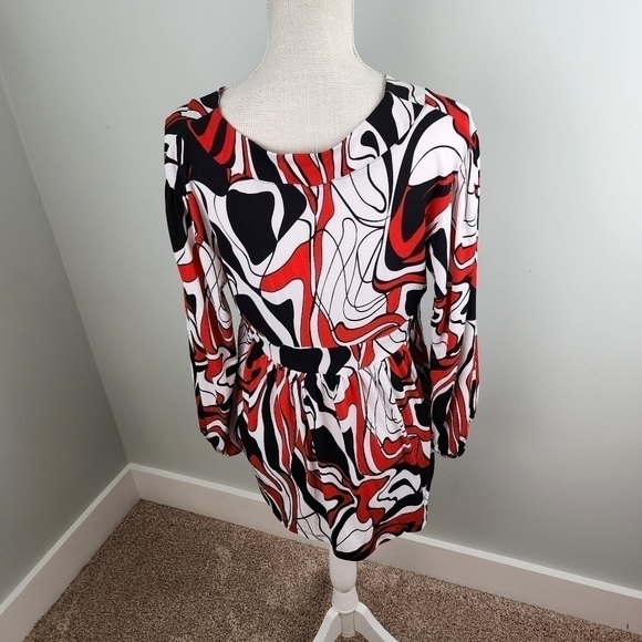 Cha Cha Vente Women’s Baby Doll Splice Neck Tunic Top Stretch Large - Picture 5 of 8